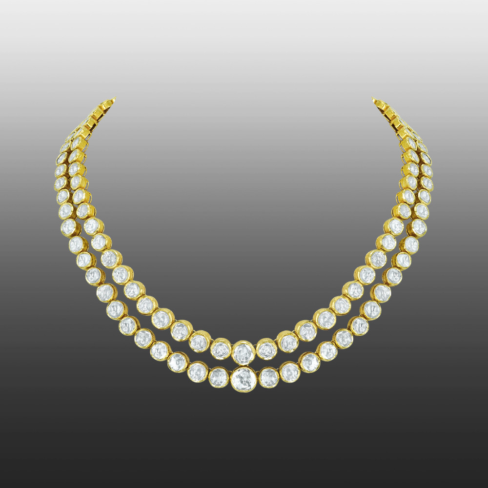 Double-layer Polki Necklace